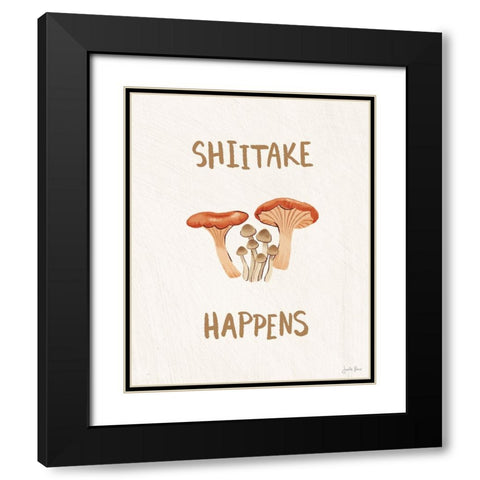 Mushroom Madness I Black Modern Wood Framed Art Print with Double Matting by Penner, Janelle