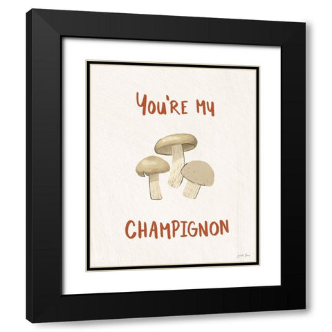 Mushroom Madness II Black Modern Wood Framed Art Print with Double Matting by Penner, Janelle