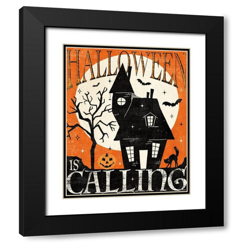 Halloween is Calling III Black Modern Wood Framed Art Print with Double Matting by Charron, Veronique