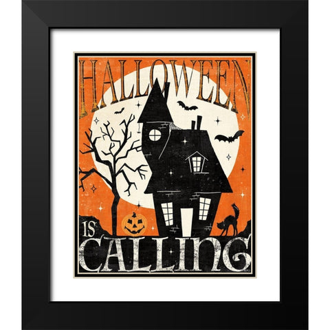 Halloween is Calling III Black Modern Wood Framed Art Print with Double Matting by Charron, Veronique