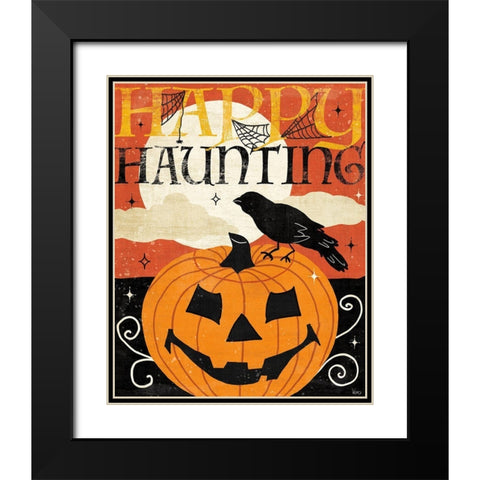 Halloween is Calling IV Black Modern Wood Framed Art Print with Double Matting by Charron, Veronique