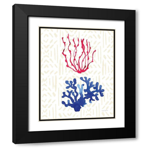 Salty Waves III Black Modern Wood Framed Art Print with Double Matting by Charro, Mercedes Lopez