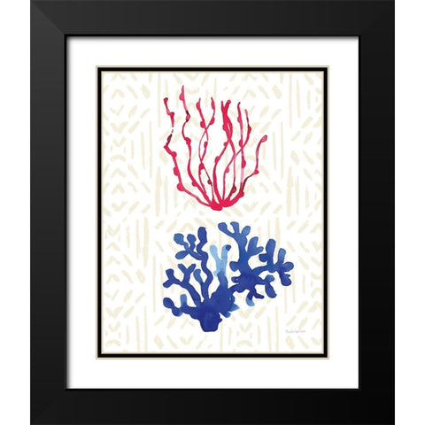 Salty Waves III Black Modern Wood Framed Art Print with Double Matting by Charro, Mercedes Lopez