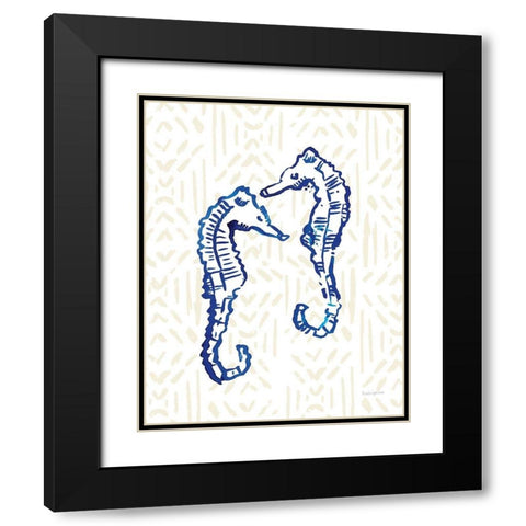Salty Waves IV Black Modern Wood Framed Art Print with Double Matting by Charro, Mercedes Lopez