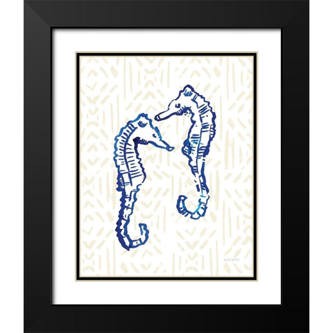 Salty Waves IV Black Modern Wood Framed Art Print with Double Matting by Charro, Mercedes Lopez