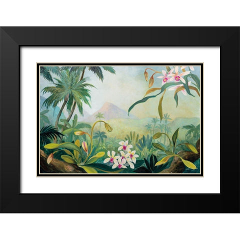 Dreamy Tropics Black Modern Wood Framed Art Print with Double Matting by Purinton, Julia