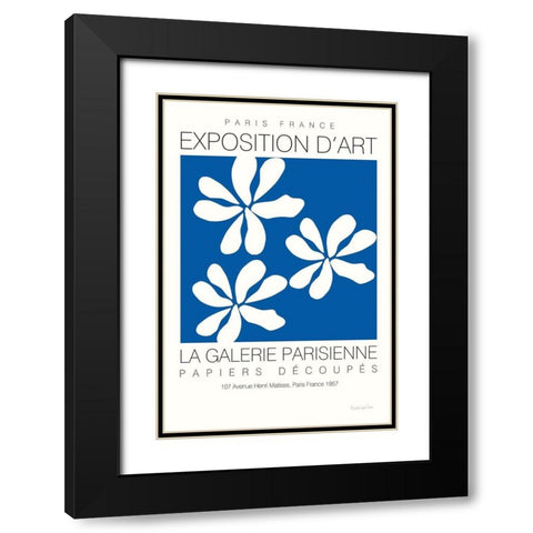 Fleurs de Matisse I Black Modern Wood Framed Art Print with Double Matting by Charro, Mercedes Lopez