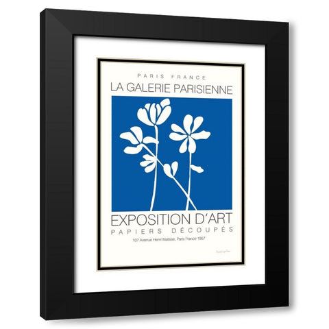 Fleurs de Matisse II Black Modern Wood Framed Art Print with Double Matting by Charro, Mercedes Lopez