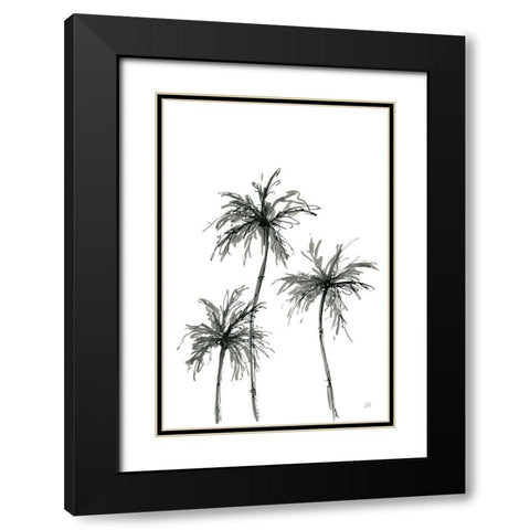 Shadow Palms I Black Modern Wood Framed Art Print with Double Matting by Paschke, Chris
