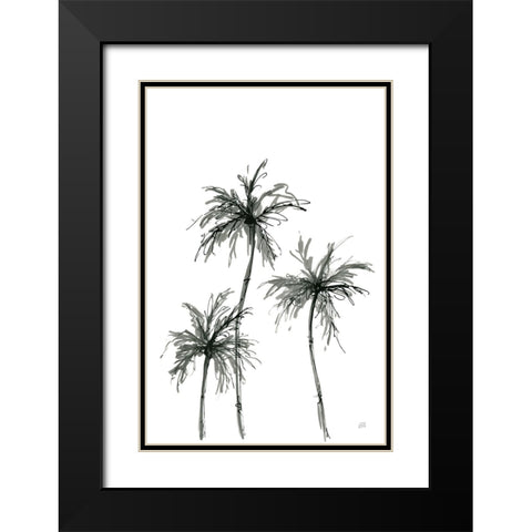 Shadow Palms I Black Modern Wood Framed Art Print with Double Matting by Paschke, Chris