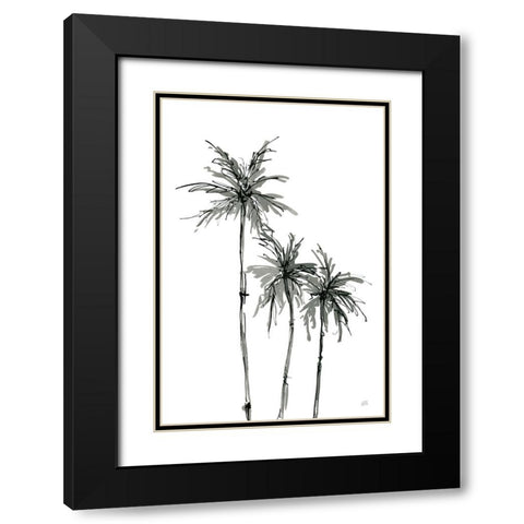 Shadow Palms II Black Modern Wood Framed Art Print with Double Matting by Paschke, Chris
