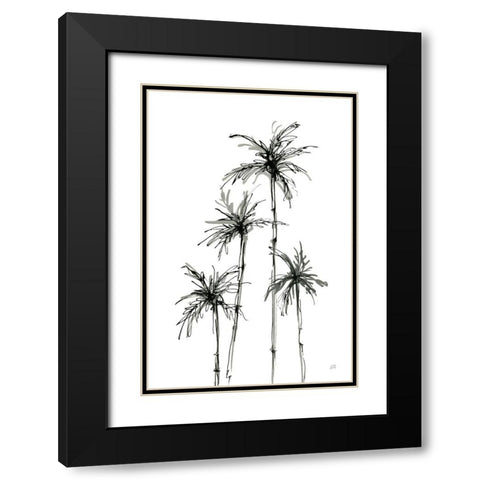 Shadow Palms III Black Modern Wood Framed Art Print with Double Matting by Paschke, Chris