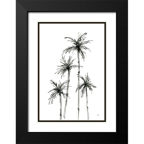 Shadow Palms III Black Modern Wood Framed Art Print with Double Matting by Paschke, Chris