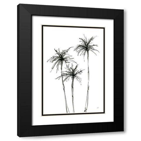 Shadow Palms IV Black Modern Wood Framed Art Print with Double Matting by Paschke, Chris