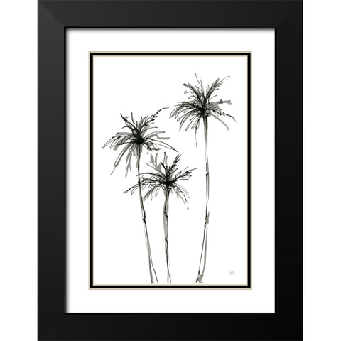 Shadow Palms IV Black Modern Wood Framed Art Print with Double Matting by Paschke, Chris