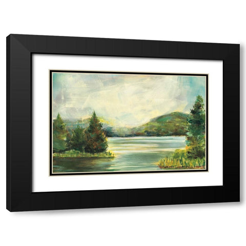 Silver Lake Light Crop Black Modern Wood Framed Art Print with Double Matting by Schlabach, Sue