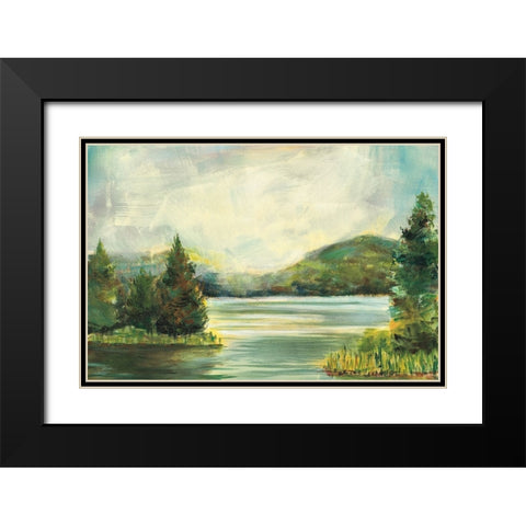 Silver Lake Light Crop Black Modern Wood Framed Art Print with Double Matting by Schlabach, Sue