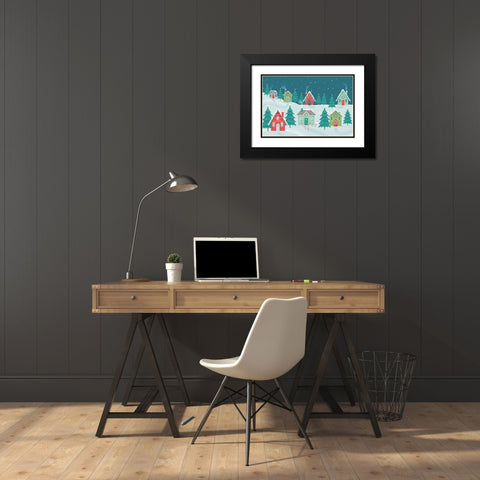 Falala I Black Modern Wood Framed Art Print with Double Matting by Graham, Gia