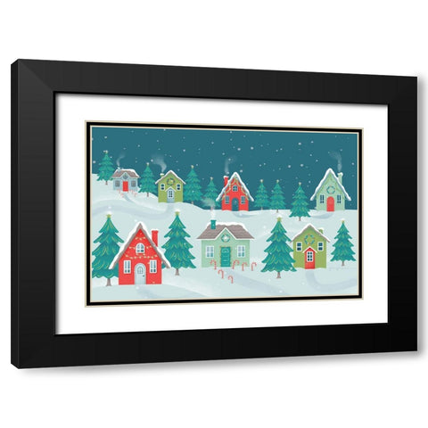 Falala I Black Modern Wood Framed Art Print with Double Matting by Graham, Gia