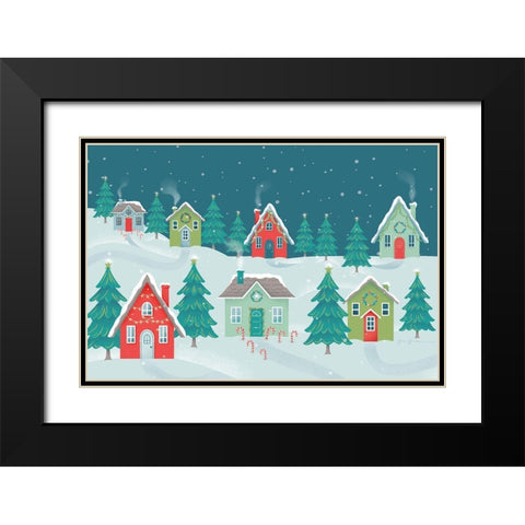 Falala I Black Modern Wood Framed Art Print with Double Matting by Graham, Gia
