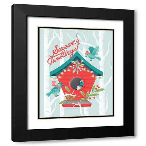 Falala III Black Modern Wood Framed Art Print with Double Matting by Graham, Gia