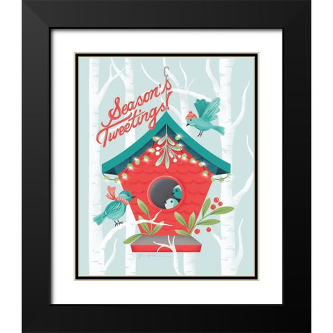 Falala III Black Modern Wood Framed Art Print with Double Matting by Graham, Gia