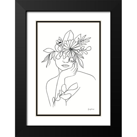 Rooted III BW Black Modern Wood Framed Art Print with Double Matting by Thorns, Becky