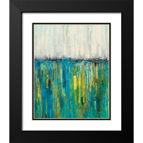 Waterfall Black Modern Wood Framed Art Print with Double Matting by Prahl, Courtney