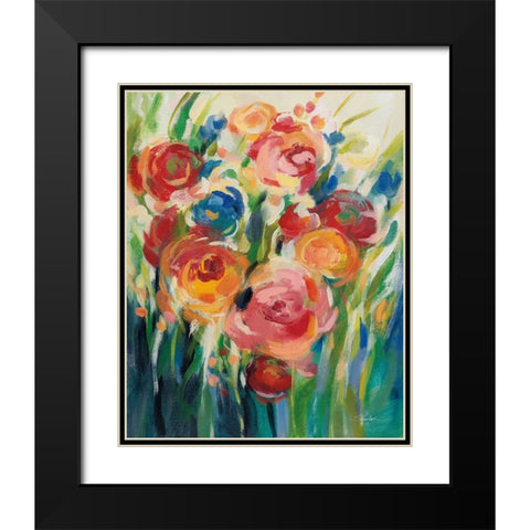 Bright Bloom I Black Modern Wood Framed Art Print with Double Matting by Vassileva, Silvia