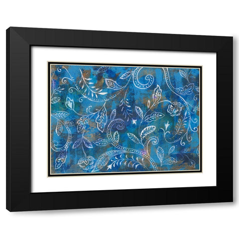 Exotic Elegance I Black Modern Wood Framed Art Print with Double Matting by Nai, Danhui