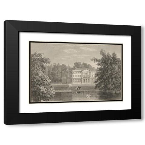 Busbridge Estate Drawing II Black Modern Wood Framed Art Print with Double Matting by Wild Apple Portfolio