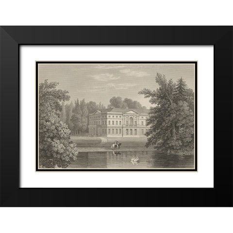 Busbridge Estate Drawing II Black Modern Wood Framed Art Print with Double Matting by Wild Apple Portfolio