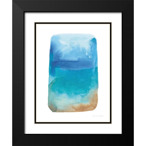 Beachy Black Modern Wood Framed Art Print with Double Matting by Gallagher, Megan