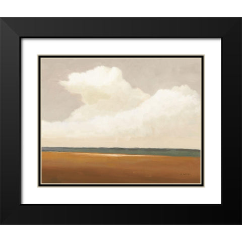 Prairie Summer Terracotta Black Modern Wood Framed Art Print with Double Matting by Wiens, James