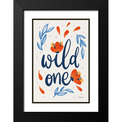 Bold Bright I Black Modern Wood Framed Art Print with Double Matting by Thorns, Becky