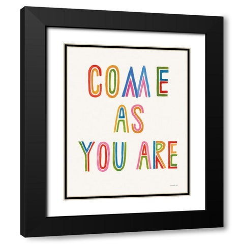 Come As You Are Black Modern Wood Framed Art Print with Double Matting by Nai, Danhui