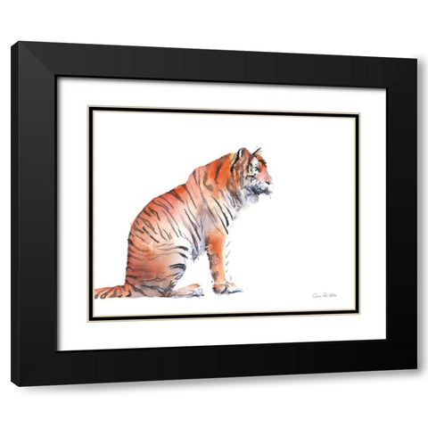 Wild Tiger I Black Modern Wood Framed Art Print with Double Matting by Del Valle, Aimee