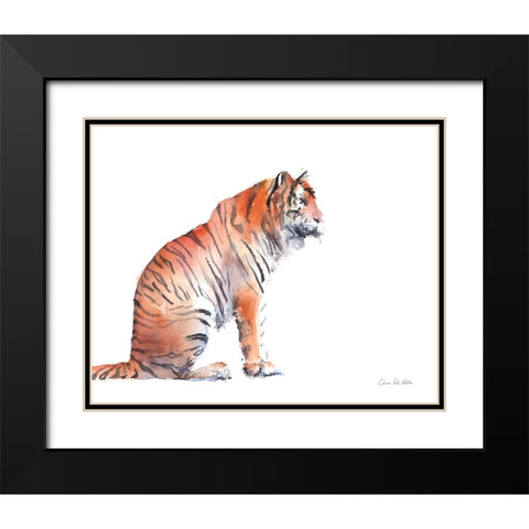 Wild Tiger I Black Modern Wood Framed Art Print with Double Matting by Del Valle, Aimee
