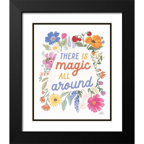 Wild Meadow VI Black Modern Wood Framed Art Print with Double Matting by Marshall, Laura