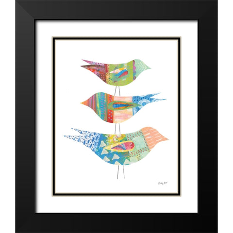 Spring Birds I Black Modern Wood Framed Art Print with Double Matting by Prahl, Courtney