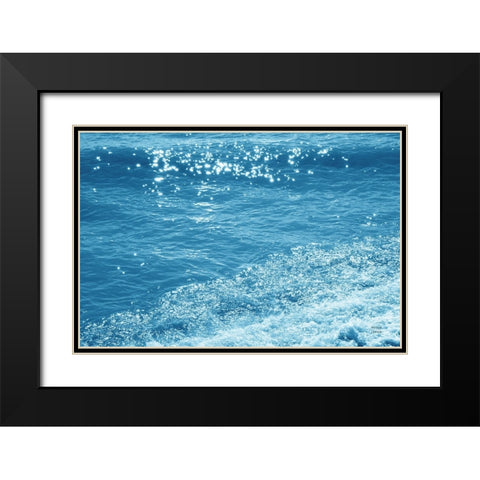 Sparkling Waters II Black Modern Wood Framed Art Print with Double Matting by Larson, Nathan