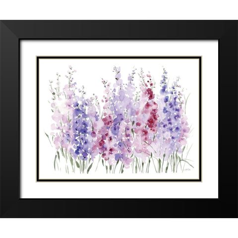 Spring Blooms I Black Modern Wood Framed Art Print with Double Matting by Pete, Katrina