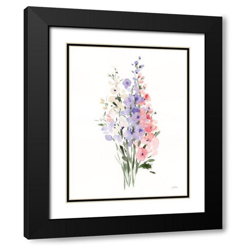 Spring Blooms II Black Modern Wood Framed Art Print with Double Matting by Pete, Katrina