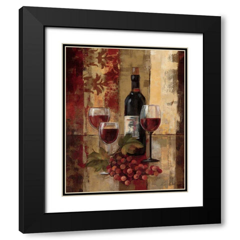 Graffiti and Wine II Black Modern Wood Framed Art Print with Double Matting by Vassileva, Silvia