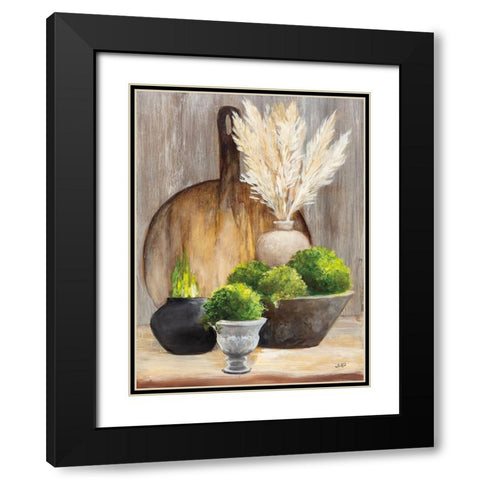 Spring Tableaux II Black Modern Wood Framed Art Print with Double Matting by Purinton, Julia