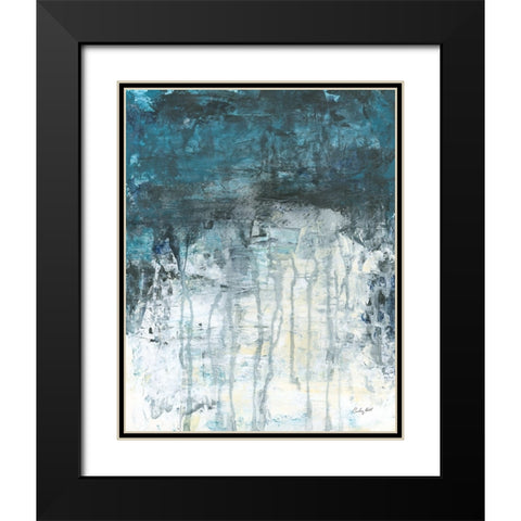 Glacial Black Modern Wood Framed Art Print with Double Matting by Prahl, Courtney