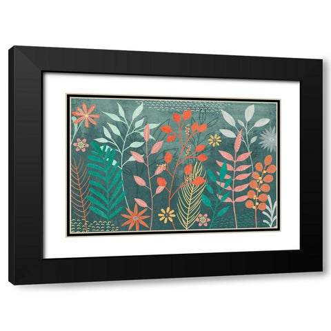Fresh Petals I Black Modern Wood Framed Art Print with Double Matting by Charron, Veronique