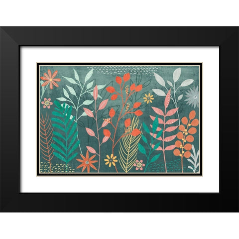 Fresh Petals I Black Modern Wood Framed Art Print with Double Matting by Charron, Veronique