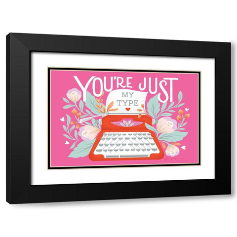 Just My Type I Black Modern Wood Framed Art Print with Double Matting by Graham, Gia