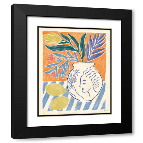Cyprus IV Black Modern Wood Framed Art Print with Double Matting by Penner, Janelle